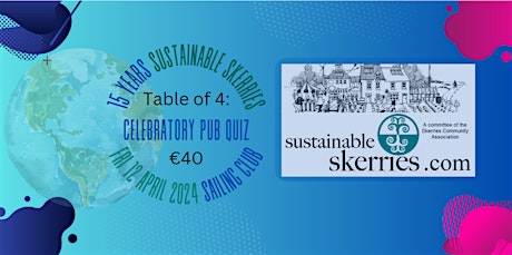 Primaire afbeelding van 15 Years Sustainable Skerries Celebratory Pub Quiz