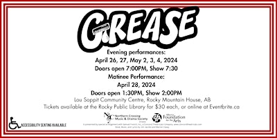 Image principale de Grease presented by Northern Crossing