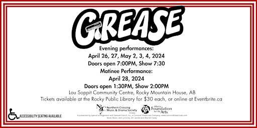 Hauptbild für Grease presented by Northern Crossing