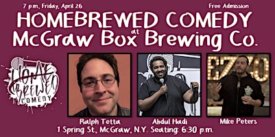 Primaire afbeelding van Homebrewed Comedy at McGraw Box Brewing Co.