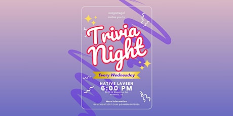 WEDNESDAY | TRIVIA NIGHT