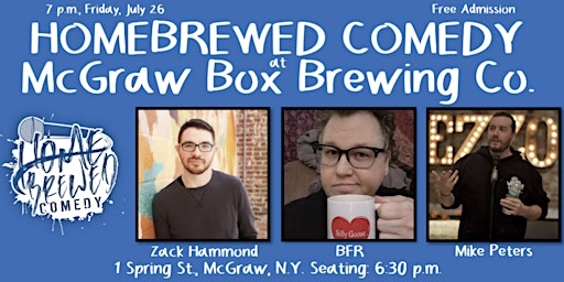 Image principale de Homebrewed Comedy at McGraw Box Brewing Co.