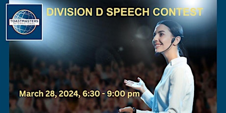 DIVISION D SPEECH CONTESTS - INTERNATIONAL AND EVALUATION primary image