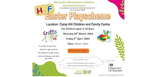 HAF Easter Playscheme - Nuneaton primary image