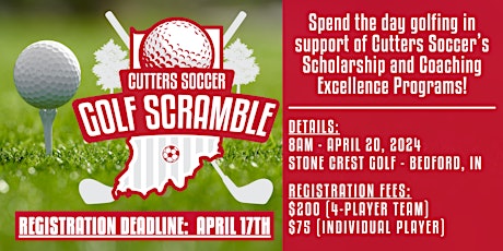 Cutters Soccer Golf Scramble 2024