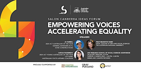 Salon Canberra Ideas Forum: Empowering Voices, Accelerating Equality primary image