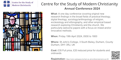 Hauptbild für Centre for the Study of Modern Christianity: Annual Conference 2024