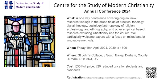 Immagine principale di Centre for the Study of Modern Christianity: Annual Conference 2024 