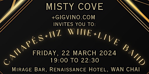 New Zealand Misty Cove Wine+Canapés+LIVE BAND primary image