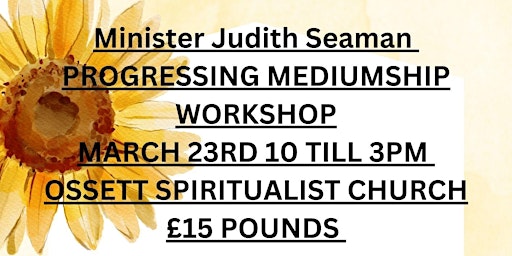 Image principale de Progressing mediumship with Minister Judith Seaman