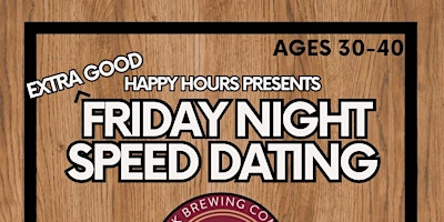 Primaire afbeelding van Friday Night SpeedDating Ages 30-40@Newark BrewingCo(FemaleTickets soldout)