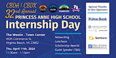 Hauptbild für CBDA/CBDX 32nd Annual Princess Anne High School Internship Day