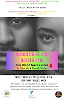 Imagem principal do evento Eta Omega Omega Bx AKA’s & Kappa Omicron Bx Que’s Blood Drive & Health Fair