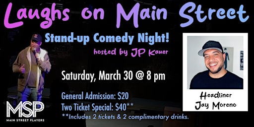 Imagen principal de Laughs On Main Street - Stand-up Comedy Night