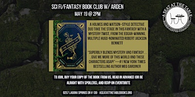 Primaire afbeelding van Sci Fi/Fantasy Book Club w/ Arden: "The Tainted Cup"