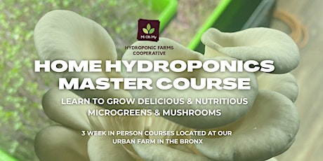 Home Hydroponics Master Course Cohort #6, Sunday (In Person)