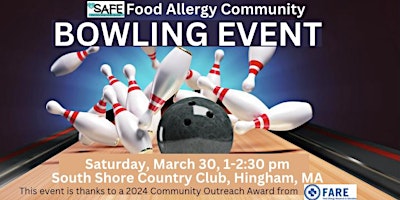 Primaire afbeelding van SAFE’s Food Allergy Community Bowling Event