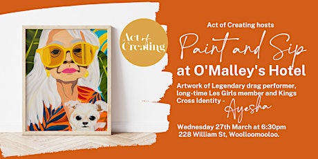 Paint and Sip at O'Malley's Hotel, Woolloomooloo