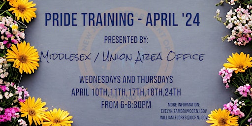 Imagen principal de PRIDE Training - April 10th, 11th, 17th, 18th, 24th (6-8:30pm)