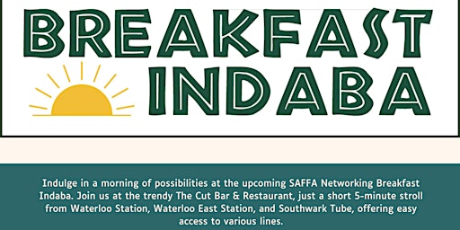 Imagen principal de SAFFA Breakfast Indaba