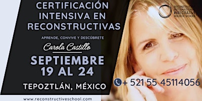 Imagen principal de Certificación Intensiva en Reconstructivas con Carola Castillo