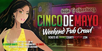 Imagem principal de Newport Beach Cinco De Mayo Saturday Pub Crawl Party