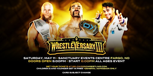 Imagem principal do evento Below Zero Wrestling presents WrestleVersary 3