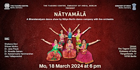Hauptbild für NATYAMALA - A Bharatnatyam Dance Show with live orchestra