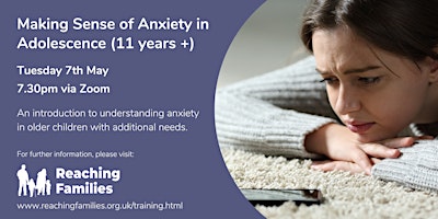 Making Sense of Anxiety in Adolescence (11 years +) primary image