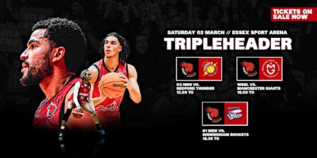 Imagen principal de TRIPLEHEADER: Essex Rebels D3 Men, Women and D1 Men