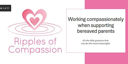 Working Compassionately when Supporting Bereaved Parents | July 2024 primary image