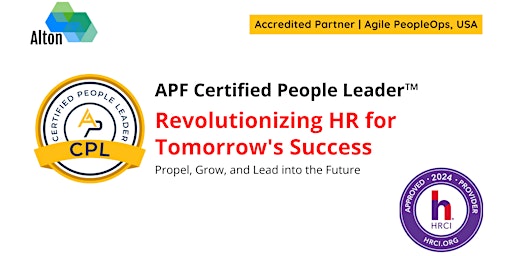 APF Certified People Leader™ (APF CPL™) | Apr 01-02, 2024 primary image