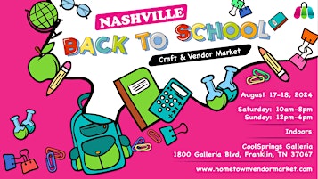 Image principale de Nashville Back-to-School Craft and Vendor Market