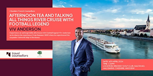 Afternoon Tea & River Cruise Talk with Viv Anderson primary image