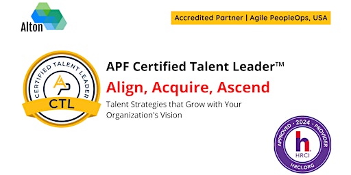 APF Certified Talent Leader™ (APF CTL™) | Apr 16-17, 2024 primary image
