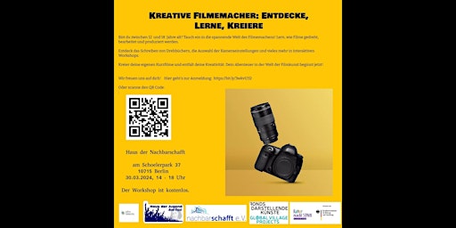 Imagem principal do evento Kreative Filmemacher: Entdecke, Lerne, Kreiere