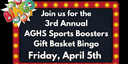 Imagem principal do evento AGHS Sports Booster Gift Basket Bingo
