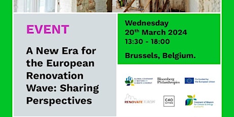 A new era for the European Renovation Wave: sharing perspectives