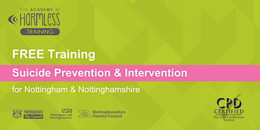 Image principale de Suicide Prevention & Intervention training (Nottingham and Nottinghamshire)