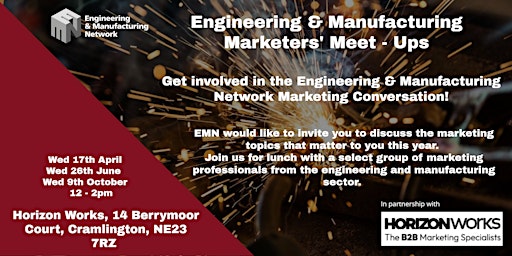 Imagem principal do evento Engineering & Manufacturing Marketers' Meet-Up 2024
