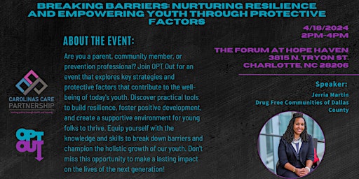Primaire afbeelding van Breaking Barriers #3:  Nurturing Resilience and Empowering Youth