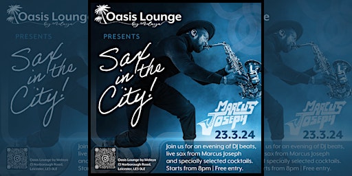 OLBM "Sax in the City" with Marcus Joseph primary image