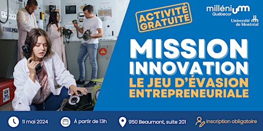 Mission Innovation : Le jeu d'évasion entrepreneuriale primary image