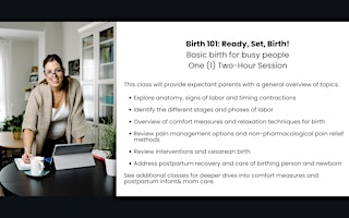 Primaire afbeelding van Birth 101:  Glendale - Ready, Set, Birth! Basic birth for busy people