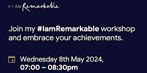 Imagem principal do evento #IamRemarkable Workshop with Clare Roberts-Molloy