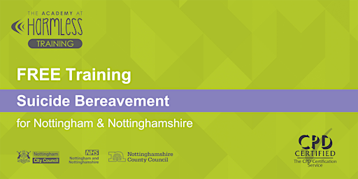 Primaire afbeelding van Suicide Bereavement training (Nottingham & Nottinghamshire)