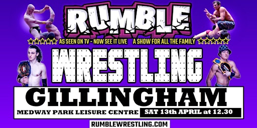 Imagem principal de Rumble Wrestling comes to Medway   - KIDS FOR A FIVER - Limited offer