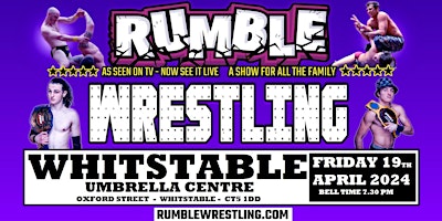 Imagem principal de Rumble Wrestling comes to Whitstable - KIDS TICKETS FROM £5