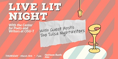 Imagen principal de Live Lit Night w/ the Center for Poets and Writers