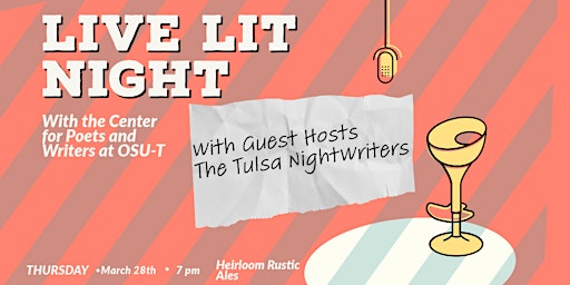 Hauptbild für Live Lit Night w/ the Center for Poets and Writers